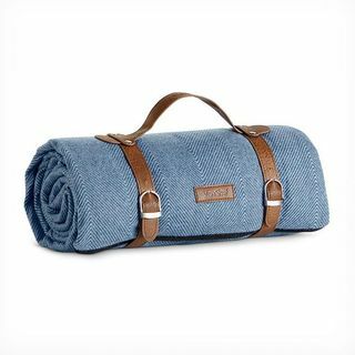 VonShef mėlyna silkės pikniko antklodė