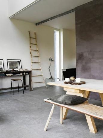 betoninės grindys valgomasis biuro svetainė