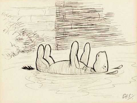 E. H. „Shepard_Two“ dviejų rašalų piešiniai iš „Pooh Corner II namo“ - „Sotheby’s“