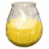 Lauko „Citronella“ žvakė stikliniame indelyje su vabzdžių repelentu