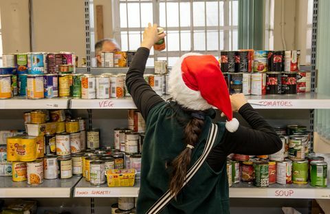 „Trussell Trust“ maisto bankas Liverpulyje platina kalėdinius kliūtis