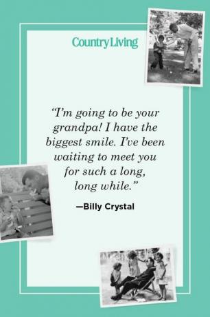 „Aš būsiu tavo senelis, turiu didžiausią šypseną, kurios laukiau susitikdamas su tavimi taip ilgai, ilgai“ - pilvo kristalas