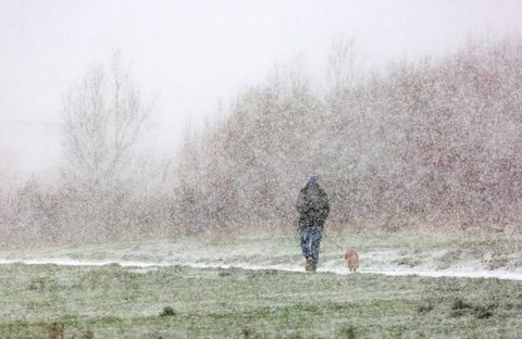 Sniego kritimas Anglijos šiaurės rytuose