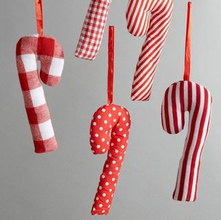 Audinys Candy Cane Kabantys Kalėdų eglutės papuošalai