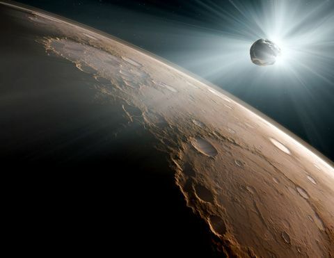 Kometa smogė Marso planetai