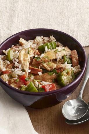 vištienos andouille gumbo