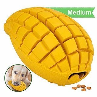 Pet-Fun Medium Mango – saugus smagus patvarus guminis šunų kramtomas žaislas nuoboduliui, praktiškai nesuardomas skanėstų dozatorius, ilgai veikiantis lėtas tiektuvas, tvirtas, stiprus dantų dygimo žaislas vidutinio mažo dydžio šunims