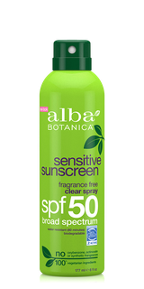 „Alba Botanica Suncare Fragrance Free Clear Spray SPF50 177ml“
