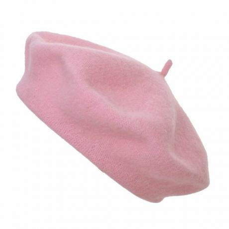 Rožinė beretės skrybėlė