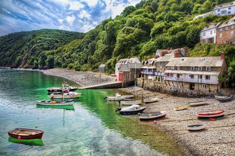 Clovelly burlaivis pajūrio upės dokas