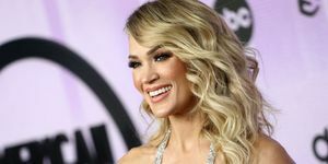 Carrie Underwood dalyvauja 2022 m. Amerikos muzikos apdovanojimuose „Microsoft“ teatre 2022 m. lapkričio 20 d. Los Andžele, Kalifornijoje, nuotrauka, kurią pateikė tommaso boddiwireimage