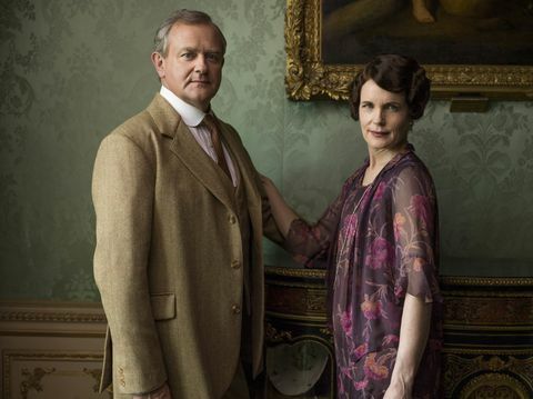 Hugh Bonneville'is kaip Robertas ir Elizabeth McGovern kaip Cora Downton abatijoje S06E08