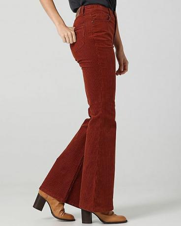 Vintažinis modernus High Rise Flare Jean