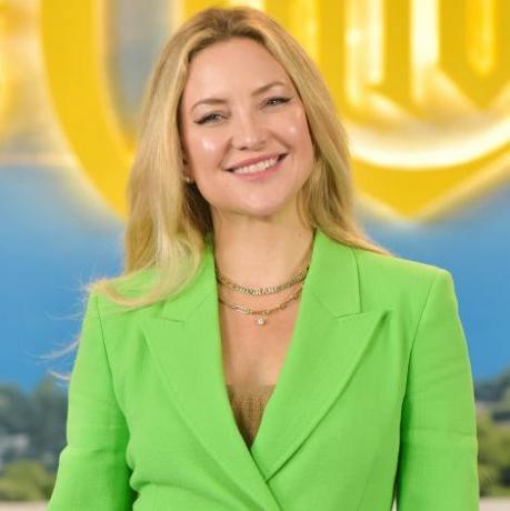 Kate Hudson dalyvauja puñales por la espalda el misterio de glass onion Madrid fotoskambutyje viešbutyje Rosewood Villa Magna 2022 m. spalio 19 d. Madride, Ispanijoje, Juan naharro gimenezgetty nuotrauka Netflix