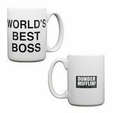 „Dunder Mifflin“ geriausias pasaulyje bosas puodelis 