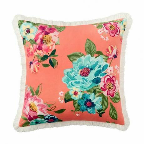 „Pioneer Woman“ koralų gėlių dekoratyvinė pagalvė
