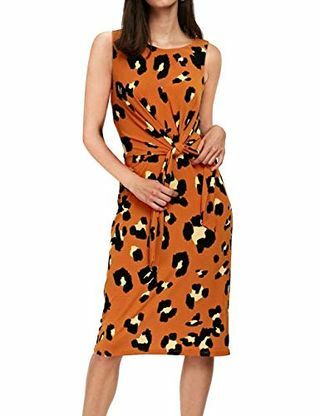 „Leopard Print“ „Midi“ suknelė be rankovių