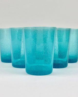6 perdirbto stiklo puodelių rinkinys