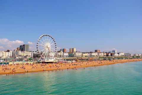 Panoraminis vaizdas į Braitono paplūdimį