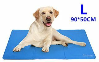 Pecute šunų vėsinimo kilimėlis didelis, 90x50cm, tvirtas naminių gyvūnėlių vėsinimo kilimėlis, netoksiškas, gelis, savaime aušinantis, labai tinkamas šunims, katėms karštą vasarą