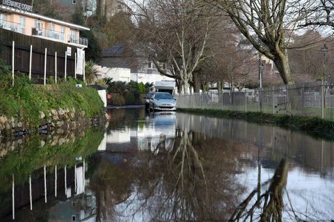 Storm Eleanor Newquay Cornwall nuotrauka