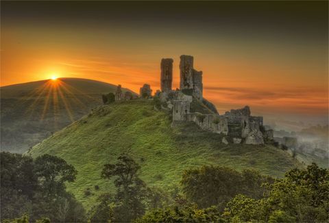 Corfe pilis, Dorsetas, Anglija